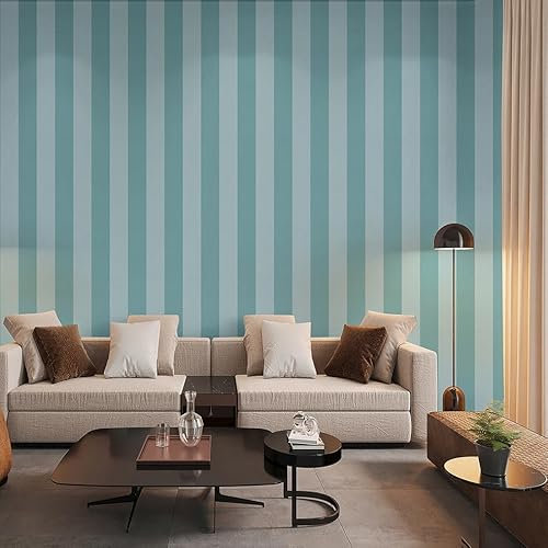 Tapete Lio Streifen & Wellen M1-No.11263 | Vlies | Blau | Türkis | Tadessi | 10,05 m x 0,53 m