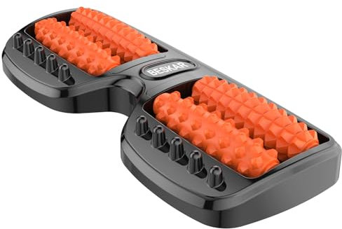 BESKAR Foot Massager Roller for Plantar Fasciitis Relief, Dual Pressure Point Foot Roller, Deep Tissue Muscle Massage, Reflexology Tool for Foot Pain Neuropathy