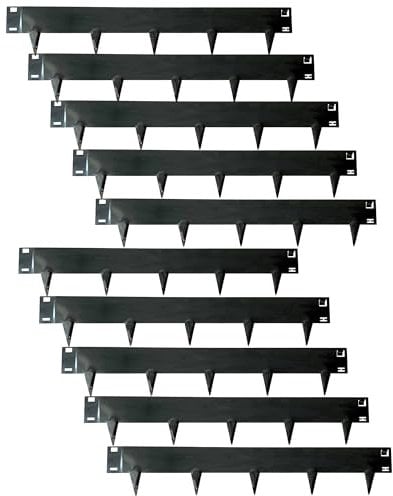 UNIGARDIA Flexible Rasenkante aus Metall 10 m - Garten Metall Beeteinfassung 185 mm Hoch - Beetbegrenzung Einfach einschlagen, 1 Paar Montagehandschuhe inklusive, Anthrazit