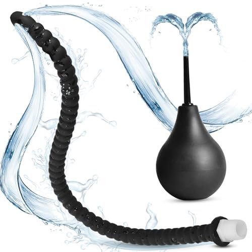50cm Po Dusche mit 89ml Analdusche für Analverkehr,Analdusche Klistier Einlauf,Einlauf zur Darmreinigung,Intimdusche Wochenbett,Anal Dusche Klistierspritze,Analdusche Frau Herr (L:50CM+Po Dusche)