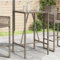 Garten-Bartisch Grau 70x70x110 cm Poly Rattan,368695