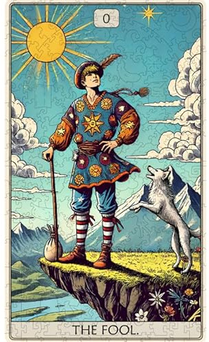 Fantasy Puzzles Tarot-Puzzle aus Holz, 250 Teile, 21 x 35 cm