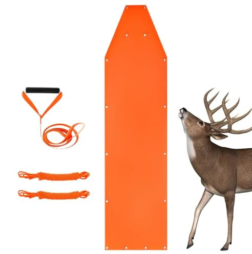Schlitten zum Eisfischen – Deer Drag Sled Hauler, Bucks Drawing Rodel | Reißfeste Antilopen-Transportwagen, PVC-Hirschschleppseil-Jagdzubehör zum Transportieren von Brennholz, Baumstämmen und Campinga