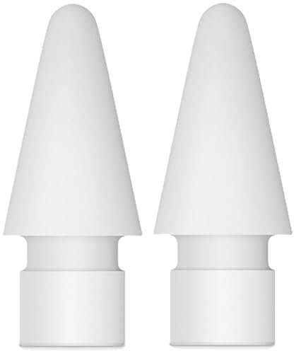 UDNUYFGZ Lot de 2 embouts de rechange pour Apple Pencil Pro compatibles avec Apple Pencil USB C 1ère et 2ème génération. Pointes durables idéales pour le dessin et l'écriture. Livré avec étui de
