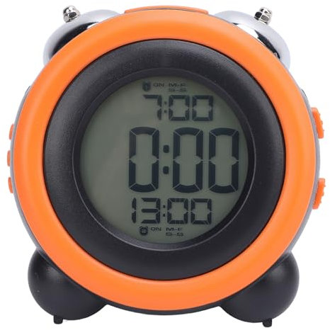 Vibrierender Wecker, Tragbarer Digitaler Wecker für Schwere Schläfer, mit Bettschüttler, LED -Display, Snooze -Funktion für Schülergeschenke, ABS -Material, 3 AAA -Batterien