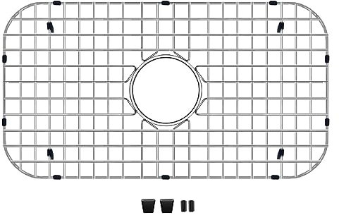 Protector de fregadero grande de acero inoxidable – Rejilla de metal para fregadero de granja de 26 x 14.1 pulgadas para la parte inferior de fregaderos estilo granja, accesorio esencial de cocina