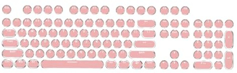 ZGUZMCMK Gaming-Pudding-Tastenkappen-Set Schreibmaschine-Tastenkappe 104 durch OEM-Profil, mechanische Tastaturen, Tastenkappe, komfortables Tippen, Rosa