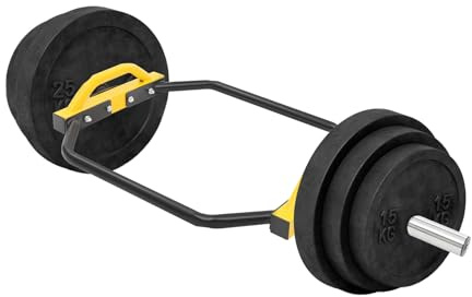 Hexagon Hantelstange Trap Bar 142cm Hebefähigkeit 150KG Olympic Bar Langhantel für Kniebeugen, Kreuz- und Schulterheben