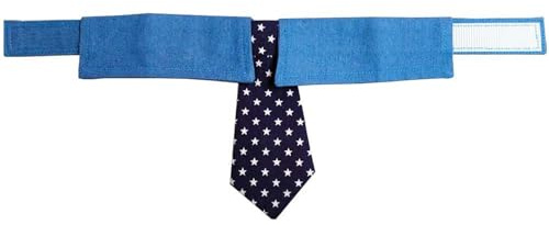 Rudiaoa Pet Collar for Cats Dogs Denims Necktie Festival Party Neck Tie Costume Accessories Adjustable Cat Neckwear Pet for Parties