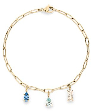 s.Oliver Damen Schmuck – Armbänder aus Edelstahl mit funkelnden Steinanhängern in verschiedenen Farben – Elegant & Zeitlos schön – Perfekte Geschenkidee