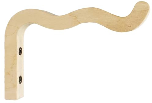 Cintre de jardinière en bois - Crochet de support de | Crochet de montage décoratif, 12,8x17 cm | Conception de luminaire suspendu en bois naturel, support d'arrangement Floral polyvalent pour