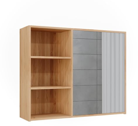 Vicco Badspiegelschrank Lucie, Bambus, 74 x 60 cm | mit 3 offenen Fächern, zur platzsparenden Aufbewahrung von Badutensilien geeignet