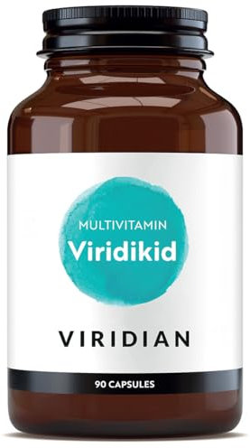 Viridian - ViridiKid Multivitamin & Mineral Capsules | Essential Nutritional Support for Kids 2+ | Pure Formula with Vitamins A, B, C, D, E, K, Zinc, Iron | Easy-to-Swallow Microcapsules | 90 Caps