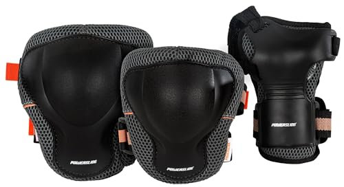 Powerslide Damen Pro Women Tri-Pack Schutzer, Schwarz, XL