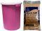 KetoPlastics 25L Pink GRIT BIN with 10KG Brown Rock GRIT Salt ICE Snow + Free Metal 5 Shovel