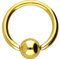 PIERCINGLINE Titan Klemmkugelring BCR Piercing Ring Lippe Ohr Tragus Helix Goldfarben 3 x 1,2 x 7 mm