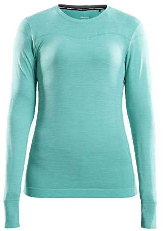 Craft Damen FuseKnit Comfort Longsleeve-Mint, Weiß Shirts, L