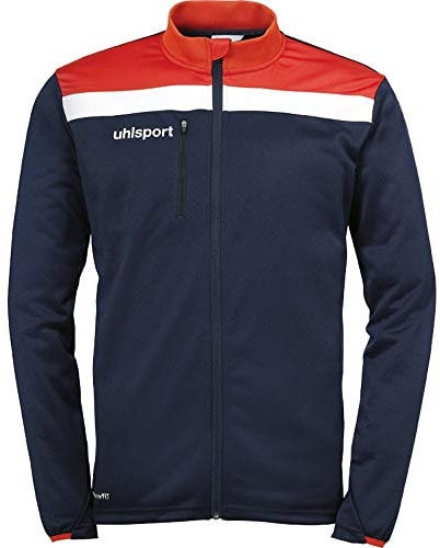 uhlsport Herren OFFENSE 23 POLY JACKE Fussball Trainingsbekleidung, Navy / Rot / Weiß , M