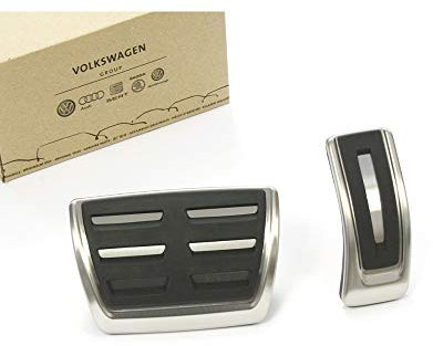 Audi Pedalkappen 2-teilig Edelstahl gebürstet DSG Tuning Sportpedal, nur für Fahrzeuge mit DSG/Automatik-Getriebe