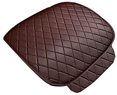 Univeral Autositzbezug Auto Rutschfestes PU-Leder Kissen mit Aufbewahrungstasche (Braun)