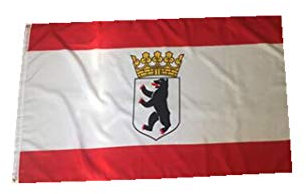 Stormflag Deutsche Berliner krone Flagge(90cmx150cm) Polyester Pongee 90g mit Ösen mit Doppelnadel genäht.