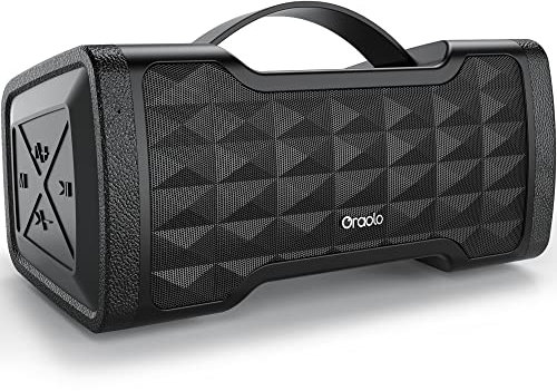 Bluetooth Speaker Loud 40W Wireless Portable Large Speaker Stereo Sound, IPX6 Waterproof, Support USB/AUX Input, Built-in Mic for Home Party Outdoor (Black)