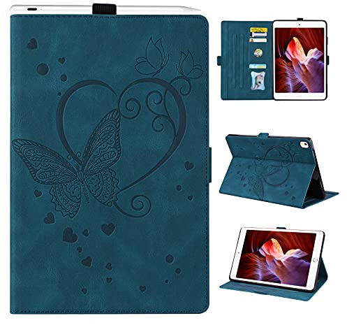 Auslbin Coque Étui Housse iPad 8e Gén/7e Gén 10.2 Pouces(2020/2019) iPad Air 3 2019/iPad Pro 10.5 2017 Tablette Case de Cuir PU avec Fonction Support et Sommeil/Réveil Auto,Bleu