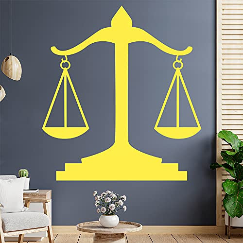 Waage Gericht Anwalt Justitia Wandtattoo Wandaufkleber Wall Sticker - Dekoration, Küche, Wohnzimmer, Schlafzimmer, Badezimmer
