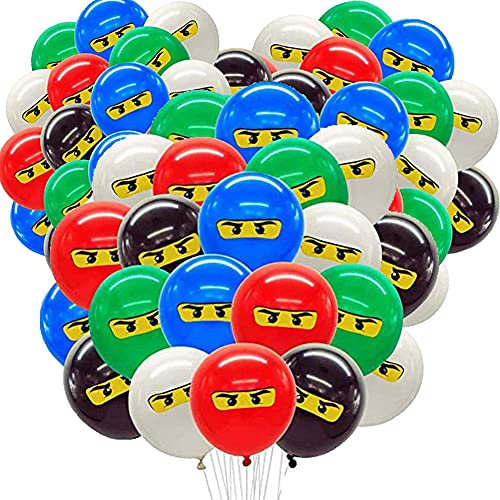 Yiesoum Ninja Luftballons Kindergeburtstag Partydeko Partydekorationen für Jungen, Deko Luftballons Geburtstagsdeko Geburtstagsballons, Geeignet für Kindergarten Familie Indoor Geburtstagsparty