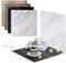 2 Stück Fotografie Hintergrund Boards 60x60cm Hintergründe Fotohintergrund Weiß Marmor Holzmaserung Textur Kit Doppelseitiger Essen Flat Lay Vertikale (2PCS(24x24in))