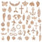 COGCHARGER 47 Pieces Wholesale Bulk Lots Jewelry Rose Gold Alloy Charm Pendants Leaf Wing Cross Charm for Jewelry Necklace Bracelet Earring Making Craft