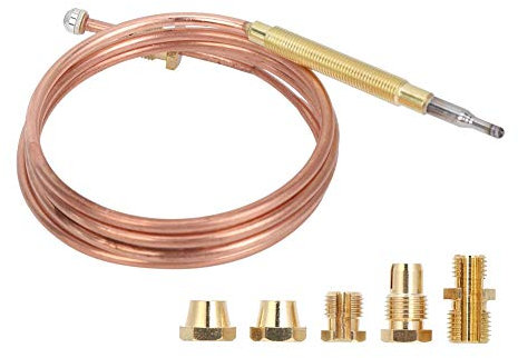 Universal Thermocouple, Replacement Thermocouple with Nuts 900mm Gas Stove Thermocouple for Gas Furnaces Induction Cooker Boilers Heating Device Water Heaters
