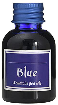 Bottled Ink for Fountain Pens, Brilliant Dark Blue, 30ml Calligraphy Ink Art Writing Drawing Painting Graffiti Ink Feather Pen Dip Ink Bottles for School Offices Supplies