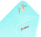 Lashuma Babyhandtuch mit Kapuze, Bestickt mit Name 75x75cm, Kapuzenbadetuch Blau mit Dinosaurier Stickmotiv
