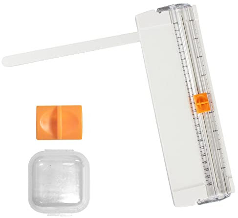1pc petit coupe-papier avec 1 embout de rechange, coupe-papier polyvalent, coupe-papier portable, outil de scrapbooking, pour la coupe standard du papier A4 A5, des étiquettes et des photos
