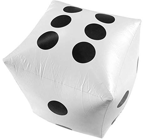 Starnearby Dado Grande Gonfiabile Dado Gigante Gonfiabile Dado Grande 35 cm Dado per Festa, Bar, Giochi da Piscina