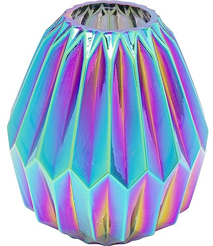 Kare Design Vase Sky, Blau, Deko Vase, Blumenvase, Tischvase, Wohnaccessoire, Glas, Handgefertigt, 16cm (H)