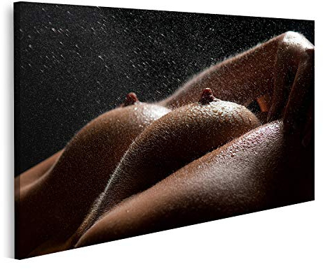 islandburner Prime Bild auf Leinwand Spritzwasser auf der nackten Brust der Frau Bilder Wandbilder Poster
