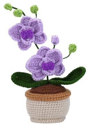 Zeizafa Kit di Fiori per Piante all'Uncinetto Fai da Te Con Filato, Ago per Maglieria, Marcatore, Istruzioni - Starter Kit Bouquet