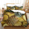 igyhuij Bettwäsche 155x220 Ananas, 3D Bettwäsche-Sets Winter Weich Mikrofaser Bettwaren Ananas Bettbezug mit 2 x Kissenbezug 80x80 cm 3er Bettzeug Set ns2160