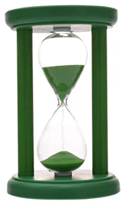 ZlyxLzq Minuterie de sablier, Cadre en Bois, Porte-Brosse à Dents, chronométrage, Petit sablier, décoration de la Maison, Ornement de sablier créatif 2 Minutes, Bleu (Color : Green)