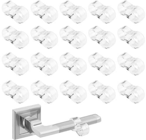 RXKFIGX 20 Stück Türstopper Türgriff Puffer Transparente Silikonpuffer Türgriff Türklinken Schutz Schützen Sie Wände und Möbel für Fenster und TürklinkeTürgriff Schutz Türstopper Klinke