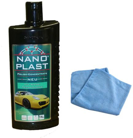 Nano-Plast Autopolitur inkl. Mikrofaser Poliertuch Langzeitschutz Hochglanzversiegelung für die Lackpflege - 500 ml (1-tlg.)