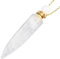 Mookaitedecor Crystal Perfume Bottle Necklace for Women and Men - White Clear Quartz Healing Crystal Point Pendant - Perfume and Essential Oil Diffuser Pendant - Aromatherapy Necklace