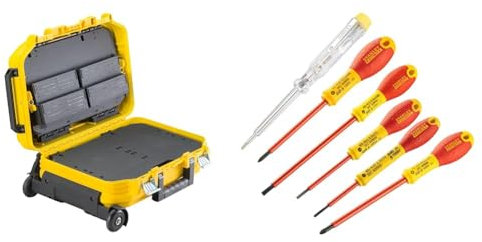 Stanley Fmst1-72383 Valise De Maintenance Roulettes Gamme & FatMax 0-65-443 Jeu De 6 Tournevis Isolés 1000V - Gamme FatMax - Fabriqué En France