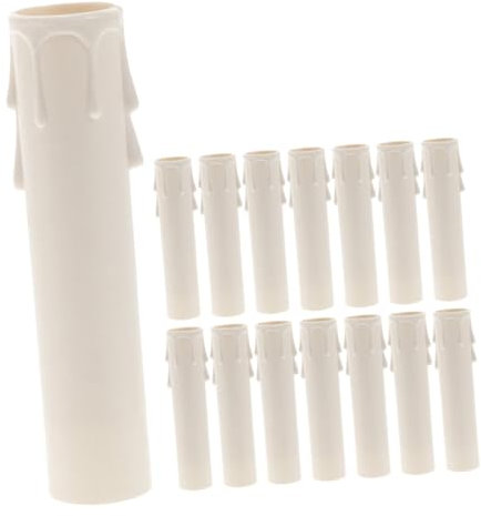 RORPOIR 15stücke Kerzenhülsen Aus Kunststoff Für Kronleuchter Kerzenhüllen Als Dekoration Für Geburtstage Candlelight-Dinner Und Hochzeiten