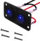 VISSQH 2 pièces Interrupteurs à Bascule Rond,12V 20 A/24V 10A on/Off Interrupteur a Bascule,2 Gangs rond Panneau de commutation pour Voiture, Camion,Marine etc(Bleu)