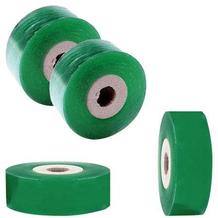 Veredelungsband, 2cm Breit Fuß Pfropfen Dehnbare Band, 4 Stück Transparent Pfropfband, Dehnbares Selbstklebendes und Transparent, Pfropfband für Garten, Baumschule, Blumen, Grün