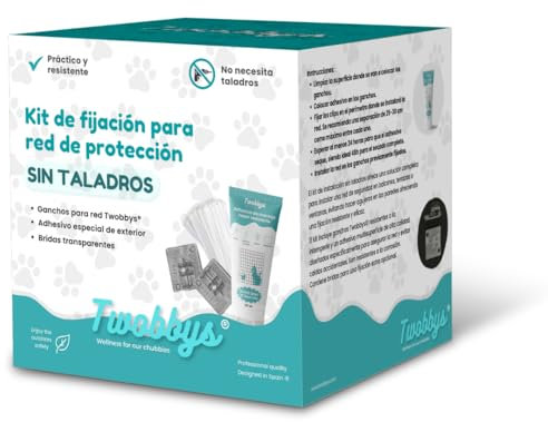 Twobbys® 100 Klebehaken transparent + 2 Silikonkleber 120ml + 60 Kabelbinder zur Befestigung vom Katzennetz für Balkon ohne Bohren I Katzennetz ohne Bohren schnell befestigt Dank Stabiler Klebehaken