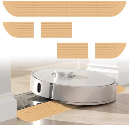 Türschwellenrampe Saugroboter, EUBSWA Universale Rampe Türschwellen 68x5cm im Rollstuhl und Badezimmer für Saugroboter Erhöhung, Gelb